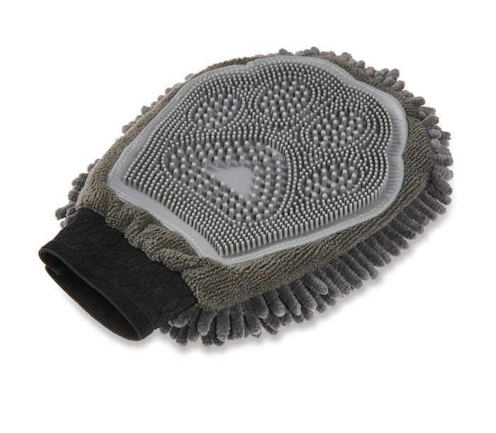 Рукавичка для сушіння та грумінгу собак Wolters Cleankeeper Dry Glove 26 х 20 см Темно-сірий