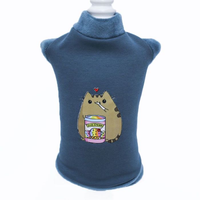 Толстовка для котів Барсик трикотаж на хутрі 1 А22  В27см