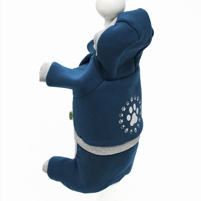 Слід комбінезон для собак хлопчиків трикотаж на флісі S2