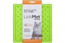Лизальний килимок антистрес для котів LickiMat Buddy Green Cat, м'яка основа