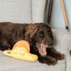 М'яка іграшка для собак Beco Pets Діметродон Жовтий M