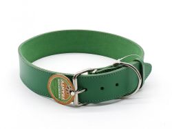Нашийник Franty Style шкіра, 45 мм х 56-66 см зелений