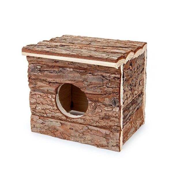 Деревяний будинок для гризунів, 15,5х15,5х14 см 
