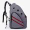 Рюкзак квадрат із сіткою 41х33х29 см сірий із бордовою смугою 