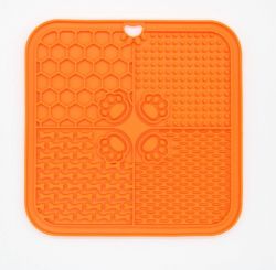 Килимок  для лизання з присоскою 2020см Помаранчевий 
