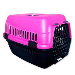 Переноска 1 для кішок і собак пластик Туреччина 483131 вага до 5кг Бузково-Чорна