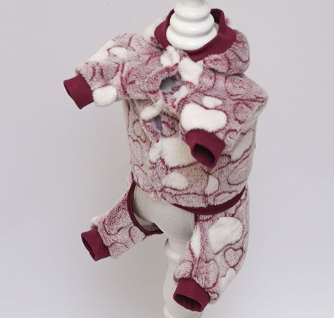 Сердечко комбінезон для собак дівчаток махра S