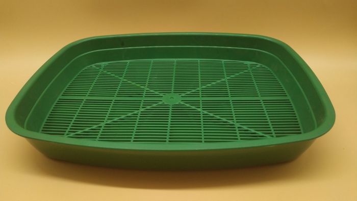 Туалет Дніпро для котів дрібний з сіткою Оливковий