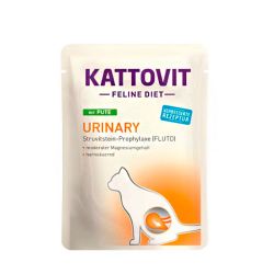Kattovit Diet Urinary Вологий корм для кішок шматочки індички в соусі, 85 г 
