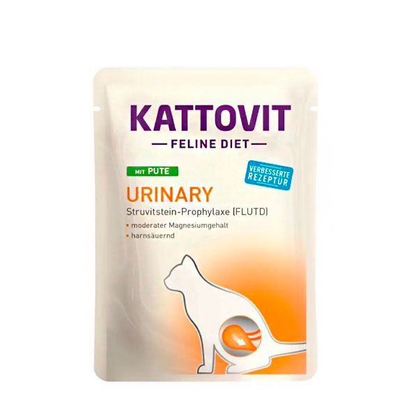 Kattovit Diet Urinary Вологий корм для кішок шматочки індички в соусі, 85 г 