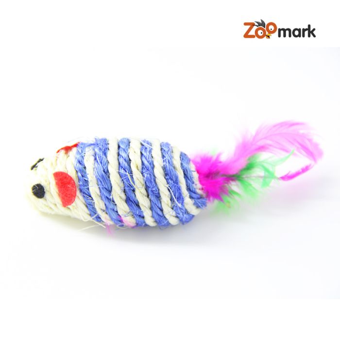 Миша сизалева з пером 7  3 см 