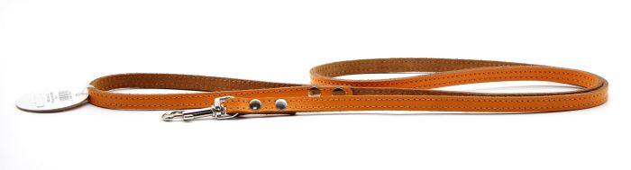 Повідець Franty Style шкіра, 10 мм х 1,20 м помаранчевий