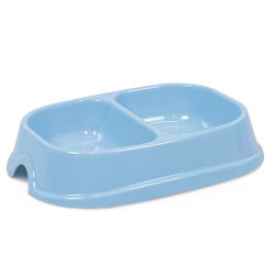 Миска Модерн подвійна 1 для кота світло-блакитна, 400 мл 