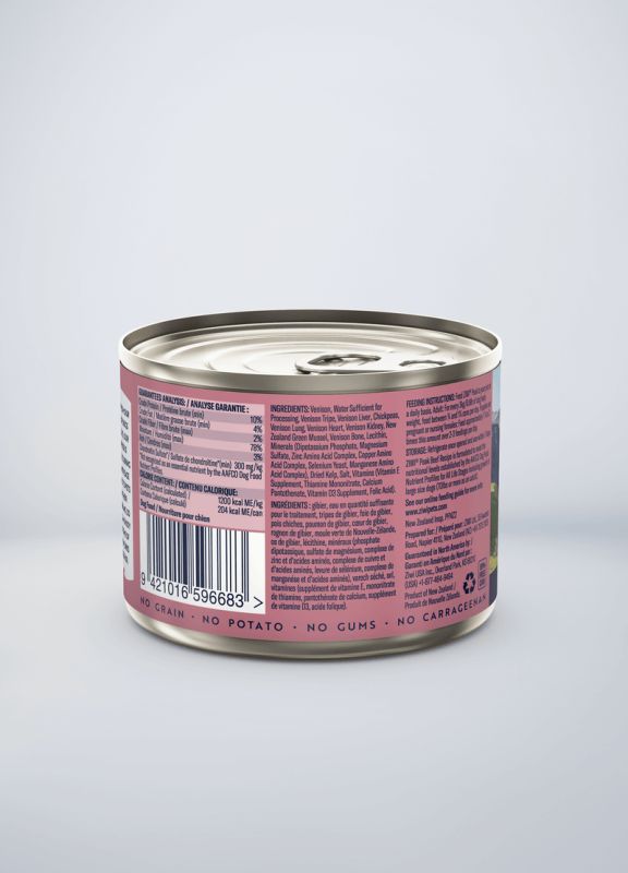 Повнораціонний вологий корм для собак Ziwi Peak Original Series Оленина 170 г