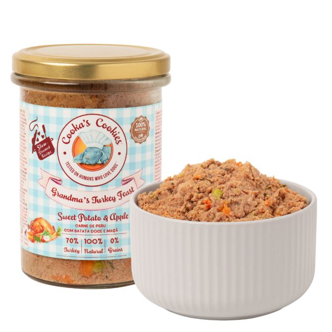 Натуральний вологий корм для собак Cooka's Cookies Grandma’s Beef Stew Індичка на пару 400 г