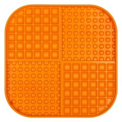 Лизальний килимок антистрес для собак LickiMat Slomo XL Orange, з функцією слоуфідера