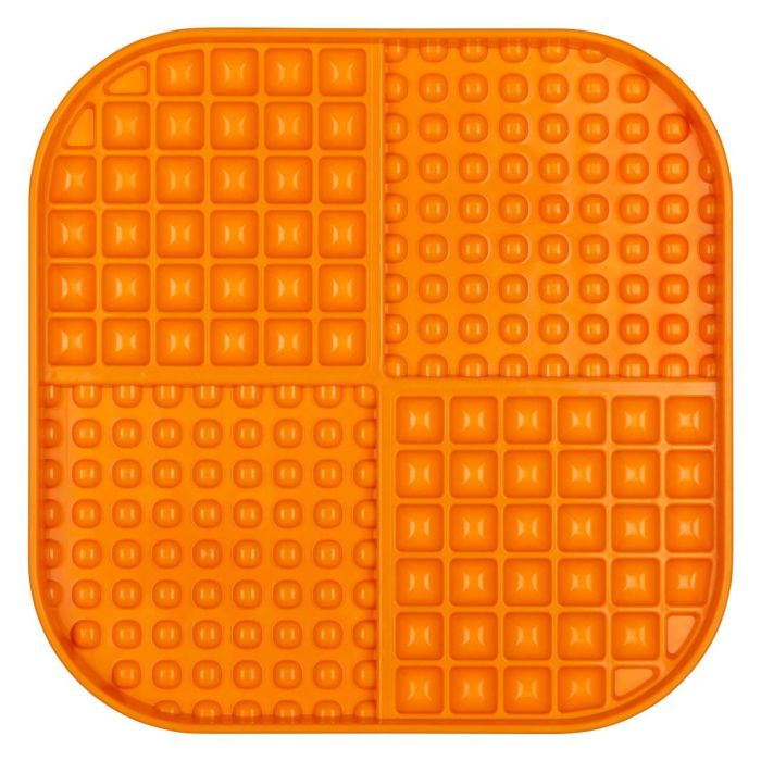 Лизальний килимок антистрес для собак LickiMat Slomo XL Orange, з функцією слоуфідера