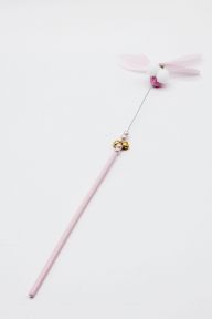 Вудка з помпоном і пірям Рожева 46 см. 