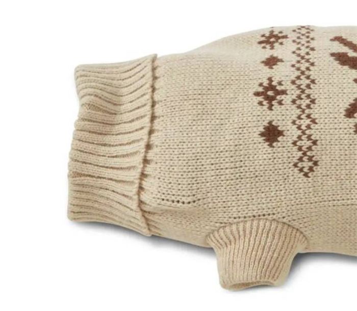 В'язаний светр для собаки Wolters Moose з візерунком Лось 50 см Бежевий