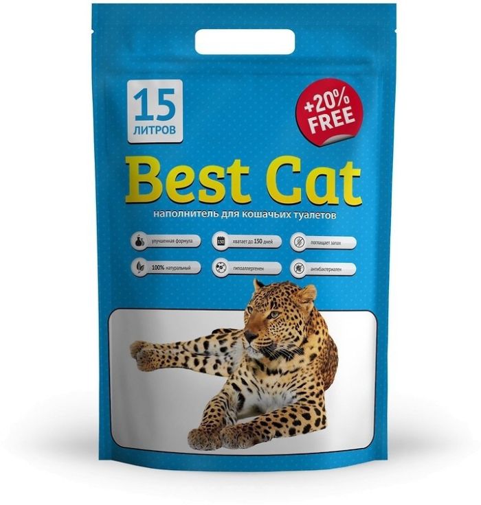 Наповнювач силікагелевий  Best Cat, 15 л (5,850 кг)  морський бриз