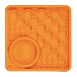 Лизальний килимок антистрес для кошенят LickiMat Kitty Orange