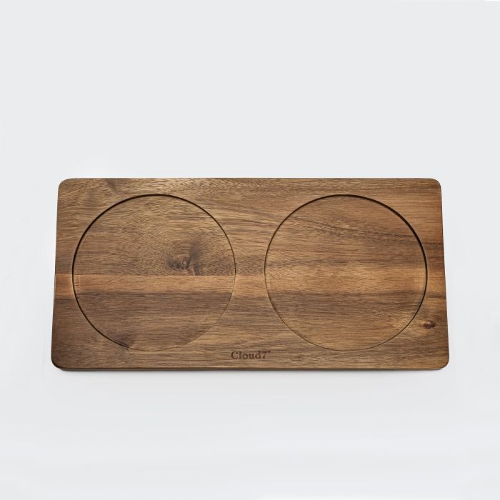 Підставка під миски для собак Cloud7 Wooden Station Alain Коричневий M (40,5х20,5 см)