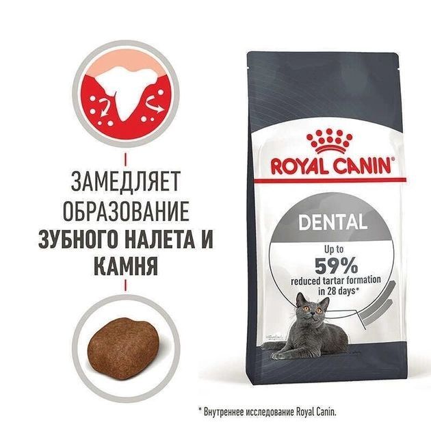 Royal Canin Dental Care Сухий корм для котів для профілактики утворення зубного нальоту та каменю 0.4кг