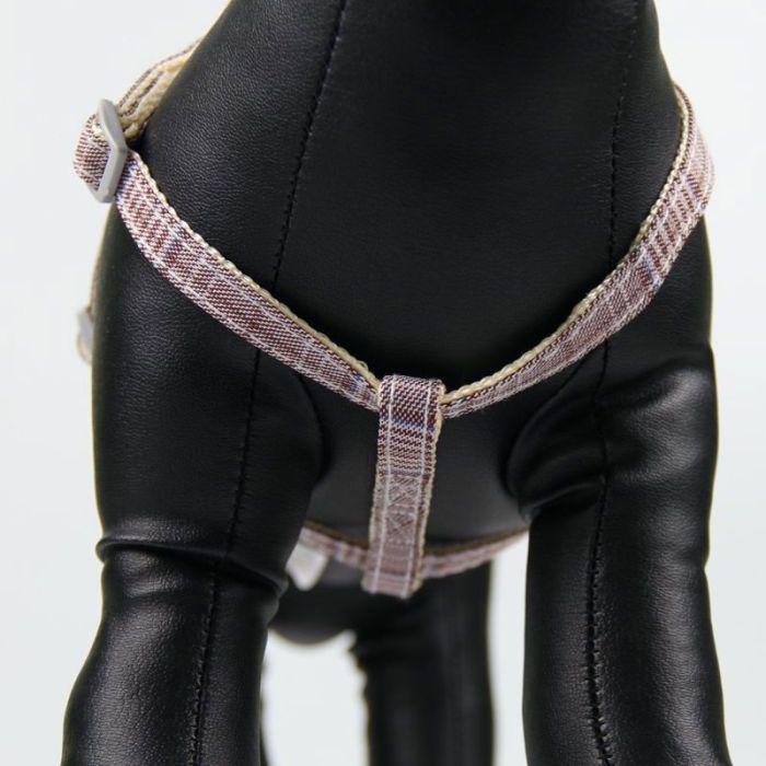 Шлея з повідцем рибка 1,0 х120 см клітинка Меланж