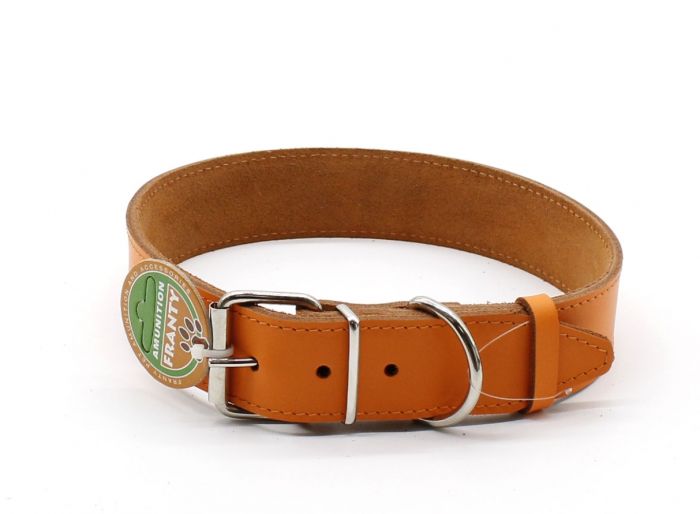 Нашийник Franty Style шкіра 40 мм х 56-66 см помаранчевий