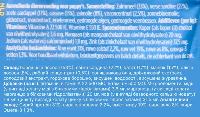Натуральні ласощі для цуценят 100% Печиво з Сардинами Fish4Dogs Training 150 г