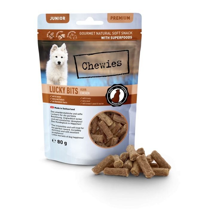 Натуральні ласощі з мʼяса Курки Chewies Lucky Bits для цуценят 80 г