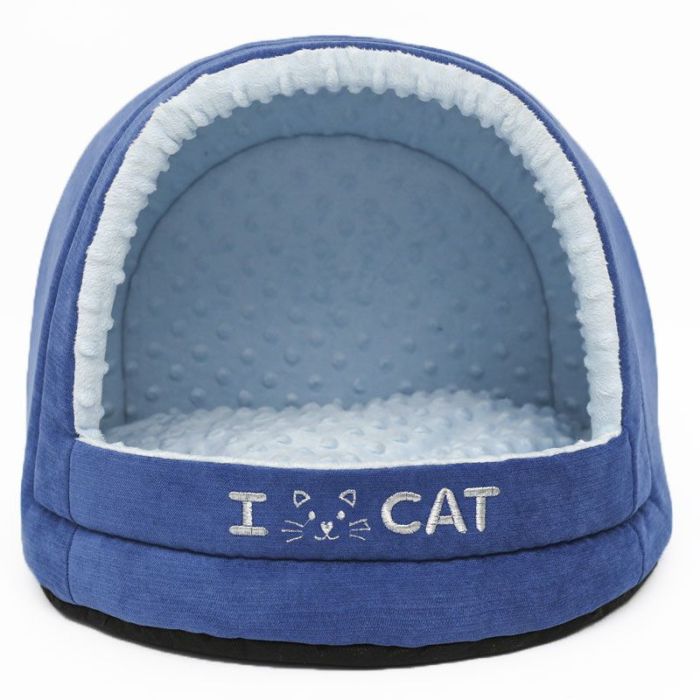 Будиночок для кота улюбленець 1 - 402829см замша і велюр Бордо