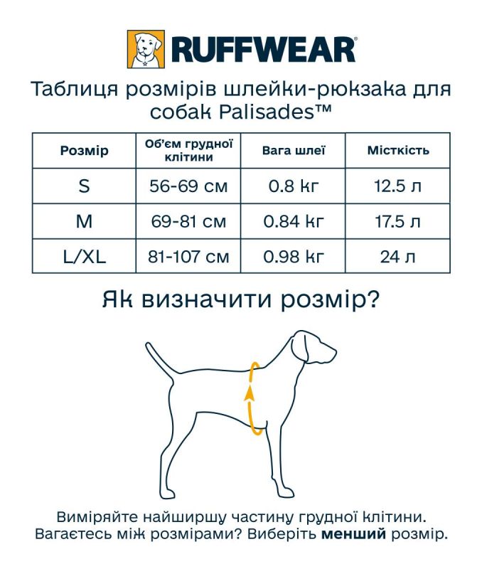 Шлейка-рюкзак для собак Ruffwear Palisades™ M Червоний