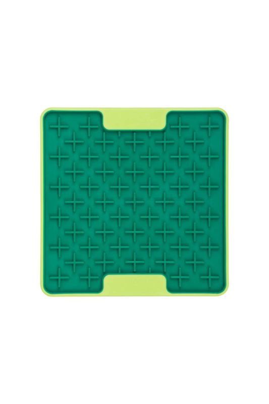 Лизальний килимок антистрес для маленьких собак собак LickiMat Mini Tuff Buddy Green, тверда основа