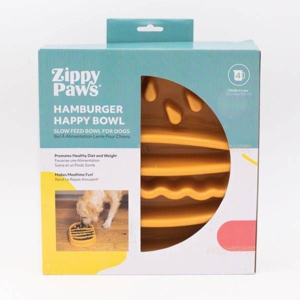 Миска слоуфідер гамбургер для повільного годування ZippyPaws Happy Bowls Hamburger