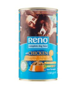 Консерва Reno повнораційна для дорослих собак із вітамінами А, D, E та птицею в соусі 1240 г. 