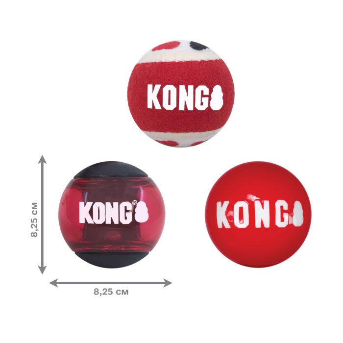 Іграшка для собак Kong Signature Balls 3 шт. L