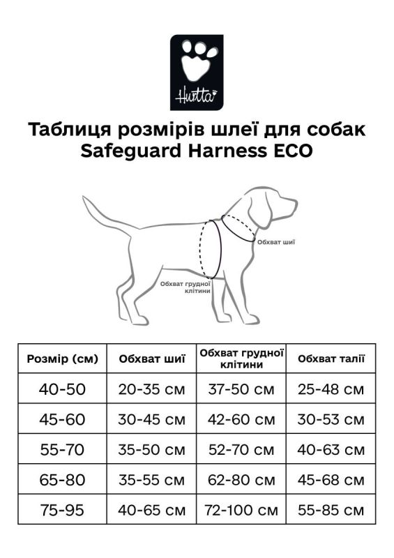 Шлейка для собак Hurtta Safeguard Harness ECO Синій 45-60