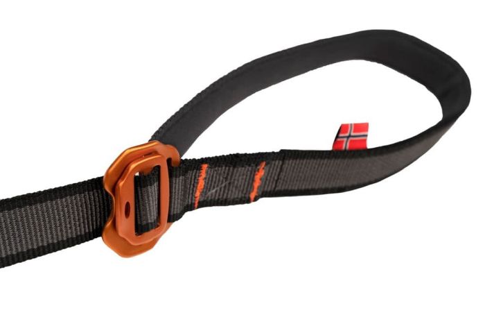 Регульований повідець для собак Touring bungee adjustable Non-stop dogwear Чорний/Сірий S 50 см/13 мм