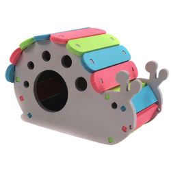 Будиночок для гризунів 16х10х10 см Равлик деревяний 