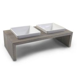 Миски на підставці Wolters Foodstation Meshidai True 2 x 0,4 л S Сірий