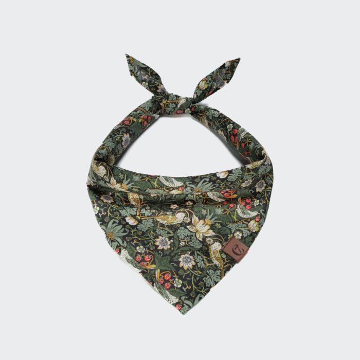 Бандана для собак Cloud7 Strawberry Thief Зелений M