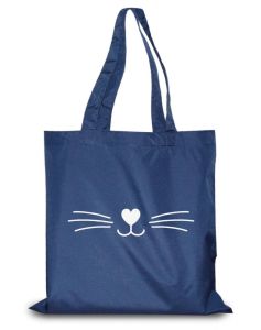 Екосумка вусики кота 40х38 см синя 