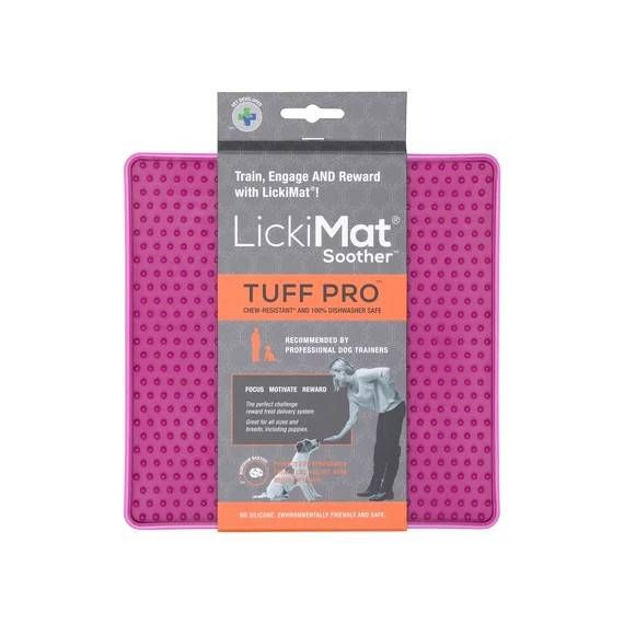 Лизальний килимок антистрес для собак LickiMat Soother PRO Tuff Pink тверда основа