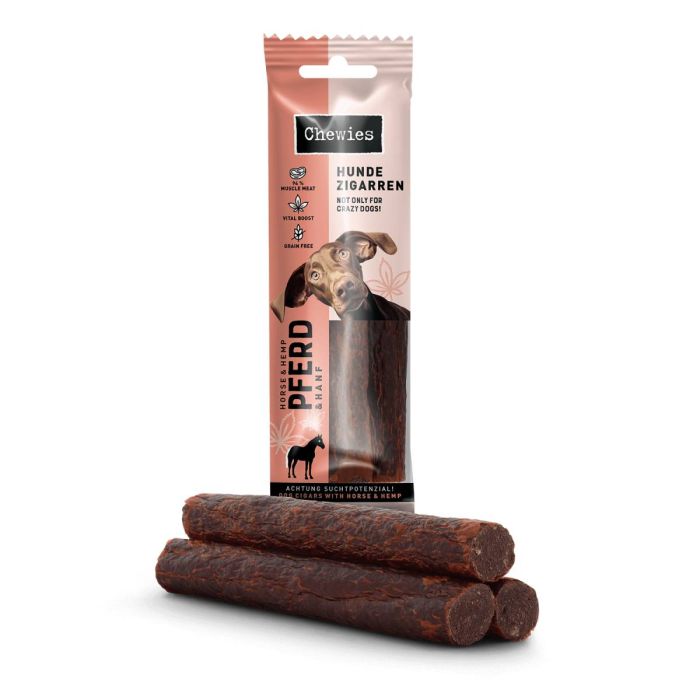 Мʼясні натуральні ласощі для собак 94% Конина з коноплею Chewies для будь-якого віку 75 г