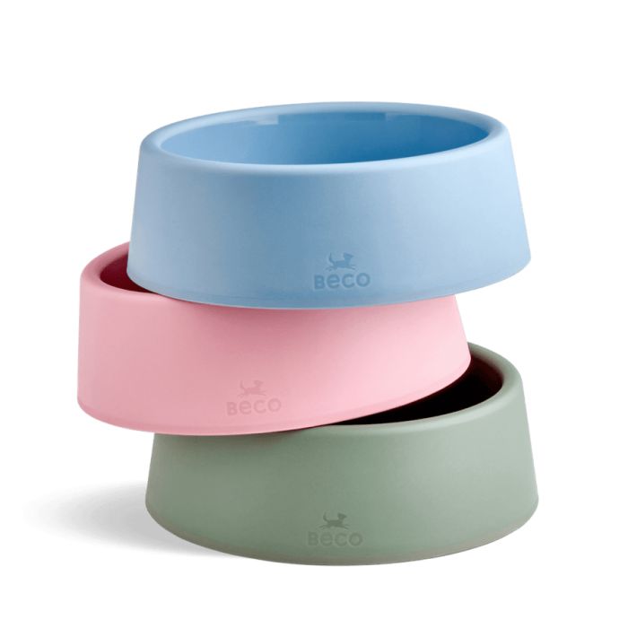 Миска із 100% переробленого пластику для собак Beco Pets Steady Bowls Зелений L