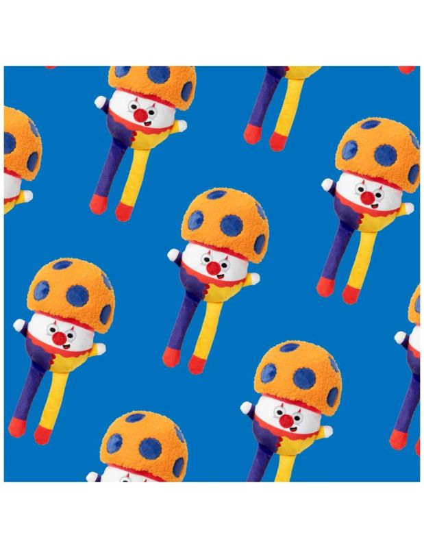 М'яка іграшка для собак FuzzYard Клоун-грибочок