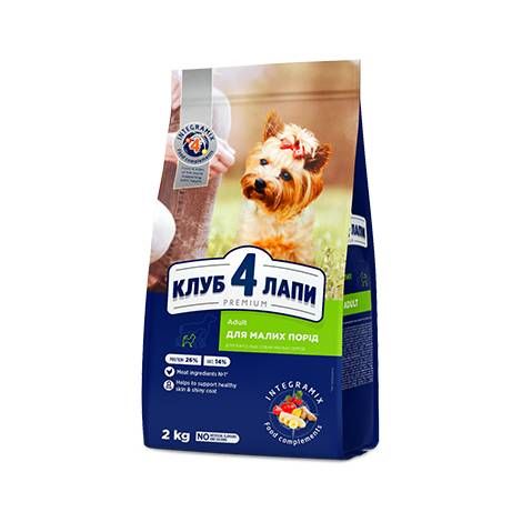 Акція Club 4 paws (Клуб 4 лапи) Для собак дрібних порід 2кг (-18)