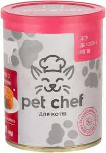 Pet chef консерви для кішок яловичина 200г