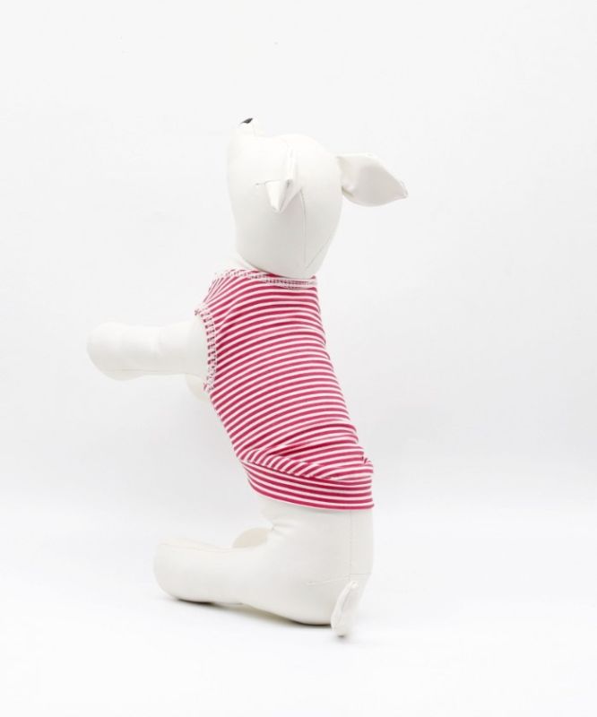 Майка смужка червона віскоза А21 В27 см